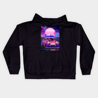 Vaporwave Mazda RX-7 Turbo II (FC3S) Kids Hoodie